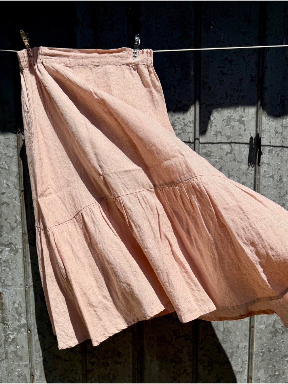 La Petite Alice Amie 2-Tiered Midi Skirt in light pink